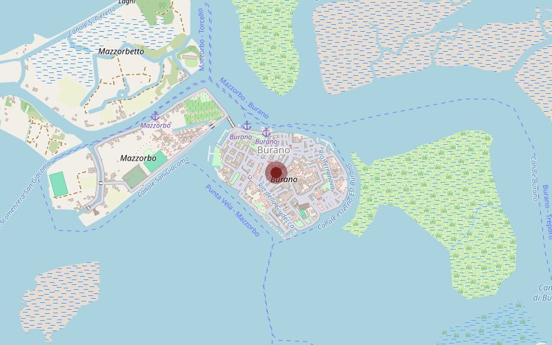 OpenStreetMap location of Burano in Venice